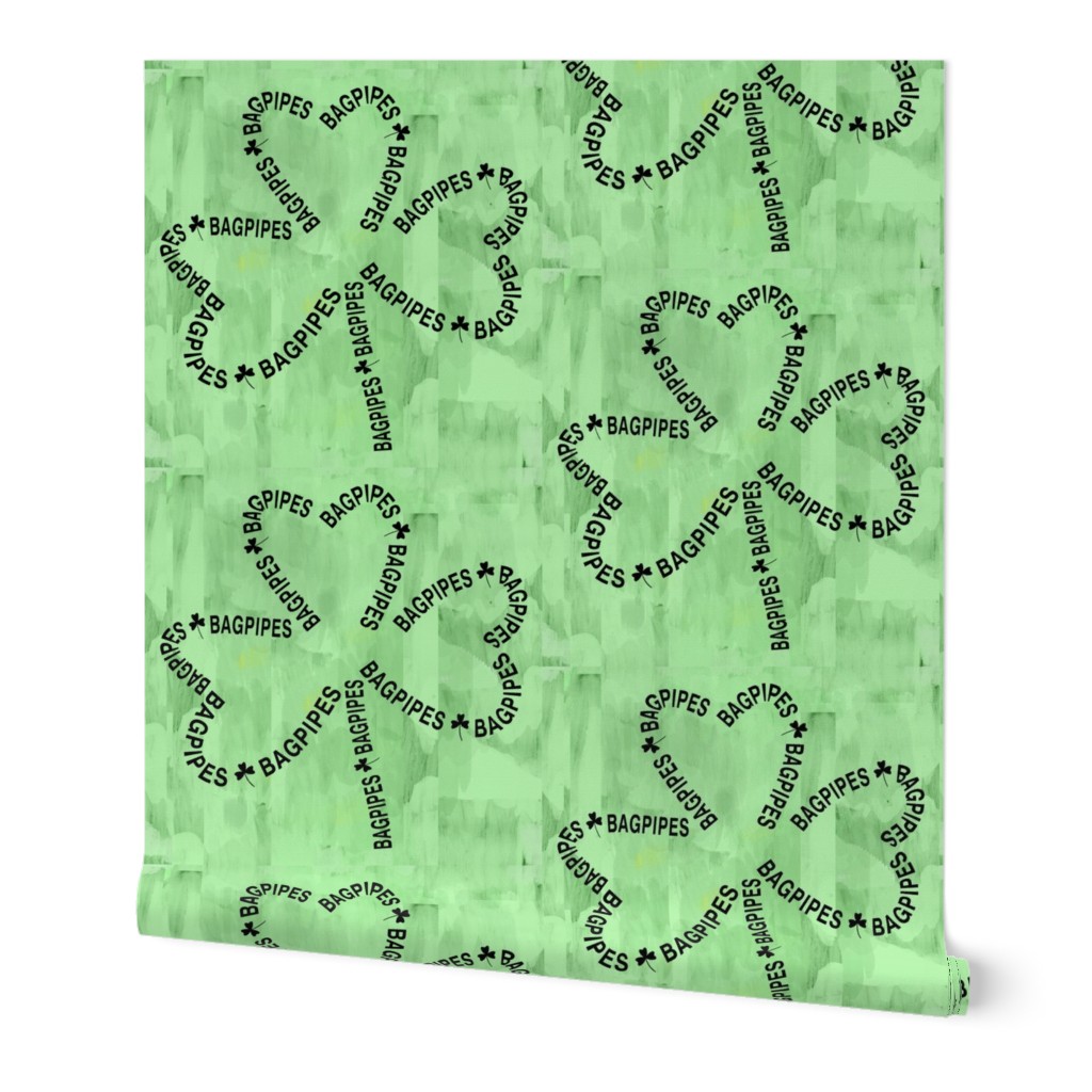Shamrock Text Green Background Wallpaper