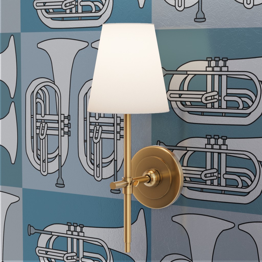 Marching Green Baritone Crosshatch Blue Wallpaper