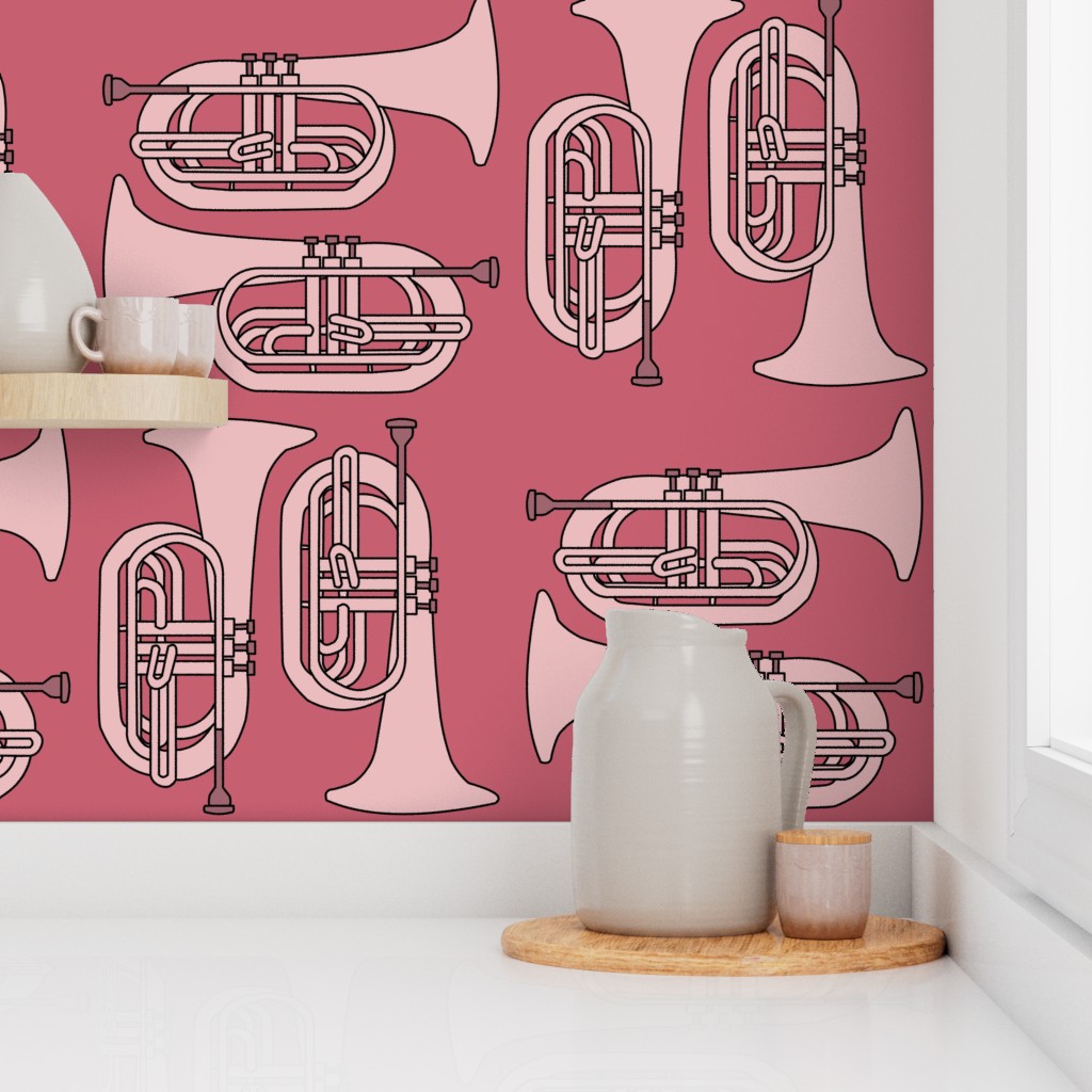 Baritone Crosshatch Pink Wallpaper
