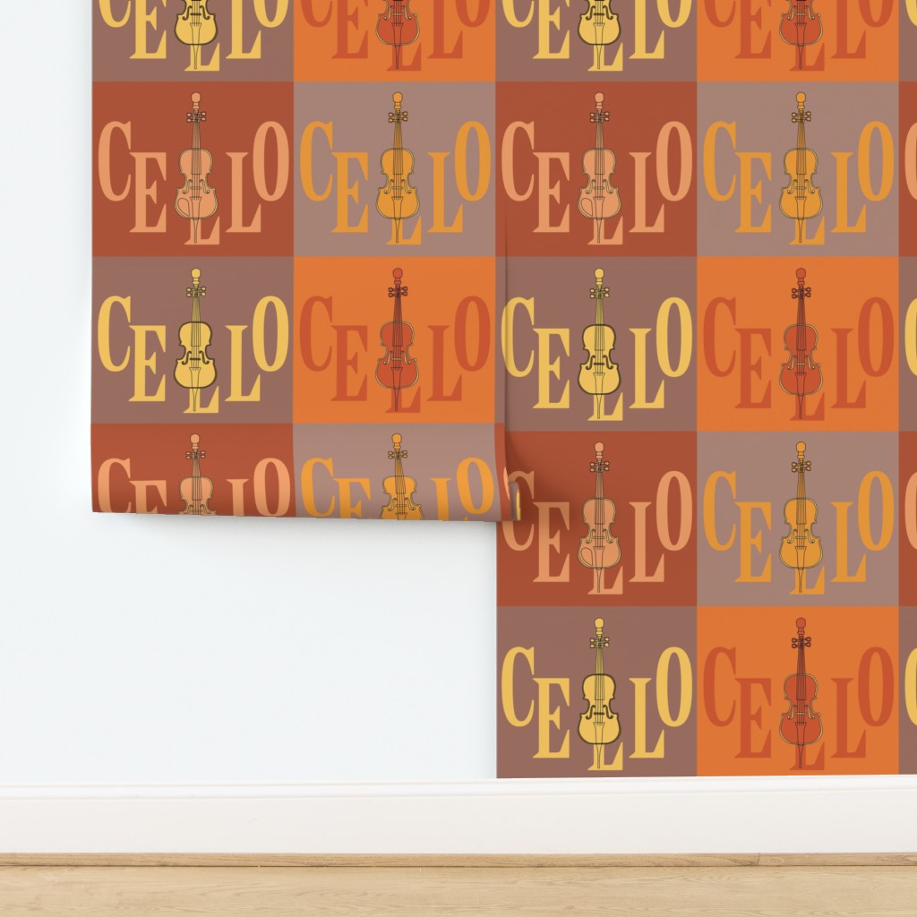 Cello in Cello Oranges Wallpaper