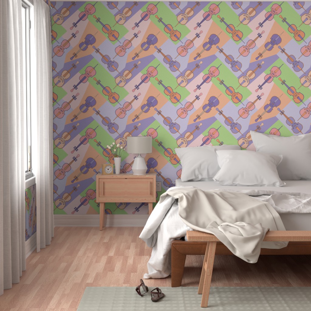 Cellos Angled Pastel Blocks Wallpaper