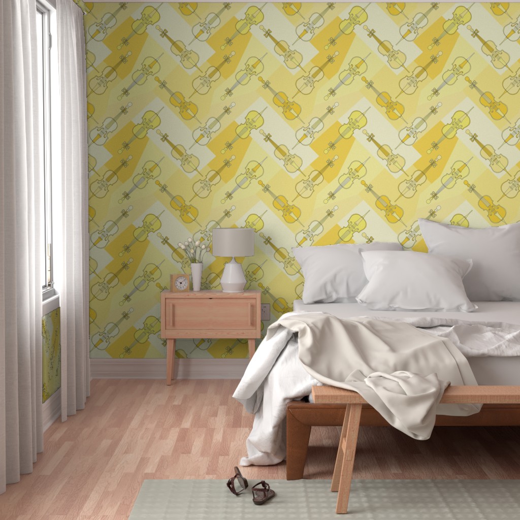 Cellos Angled Yellow Blocks Wallpaper
