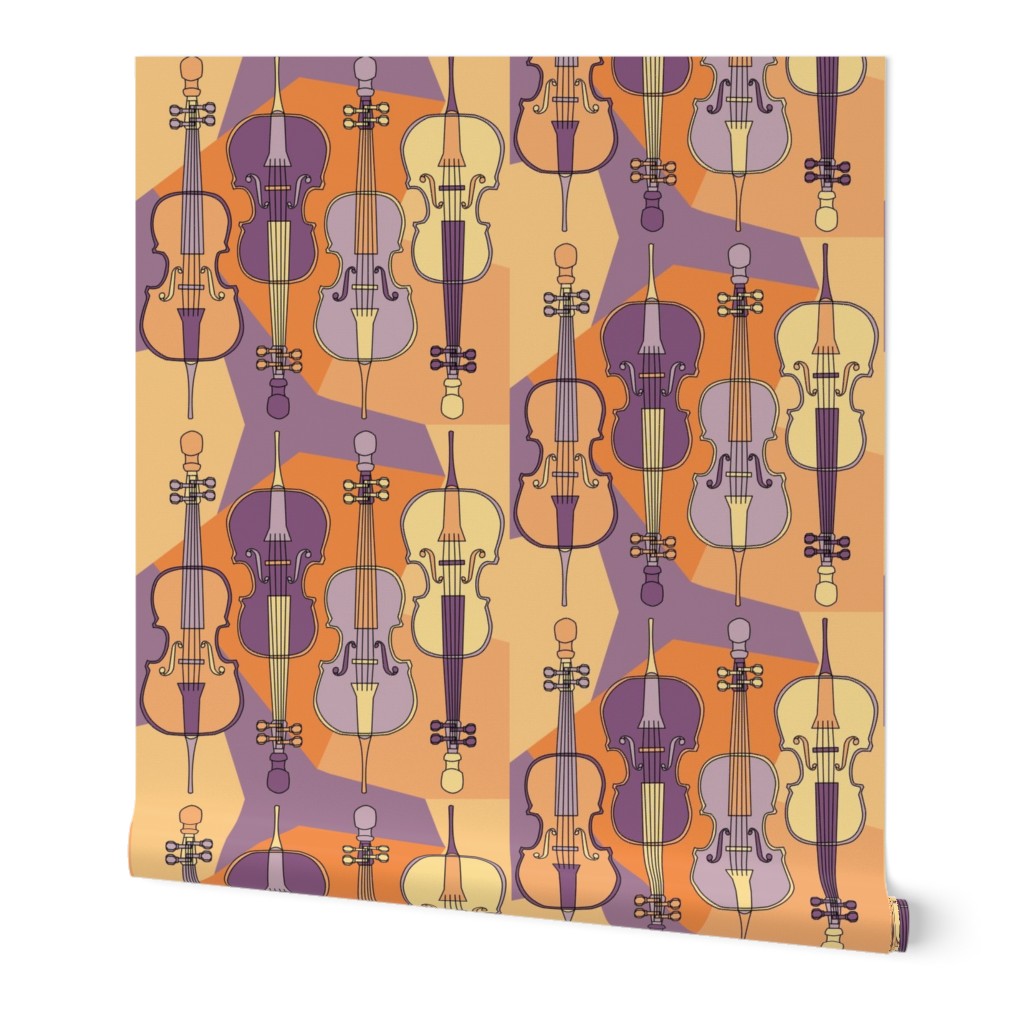 Cellos Purple and Orange Wallpaper
