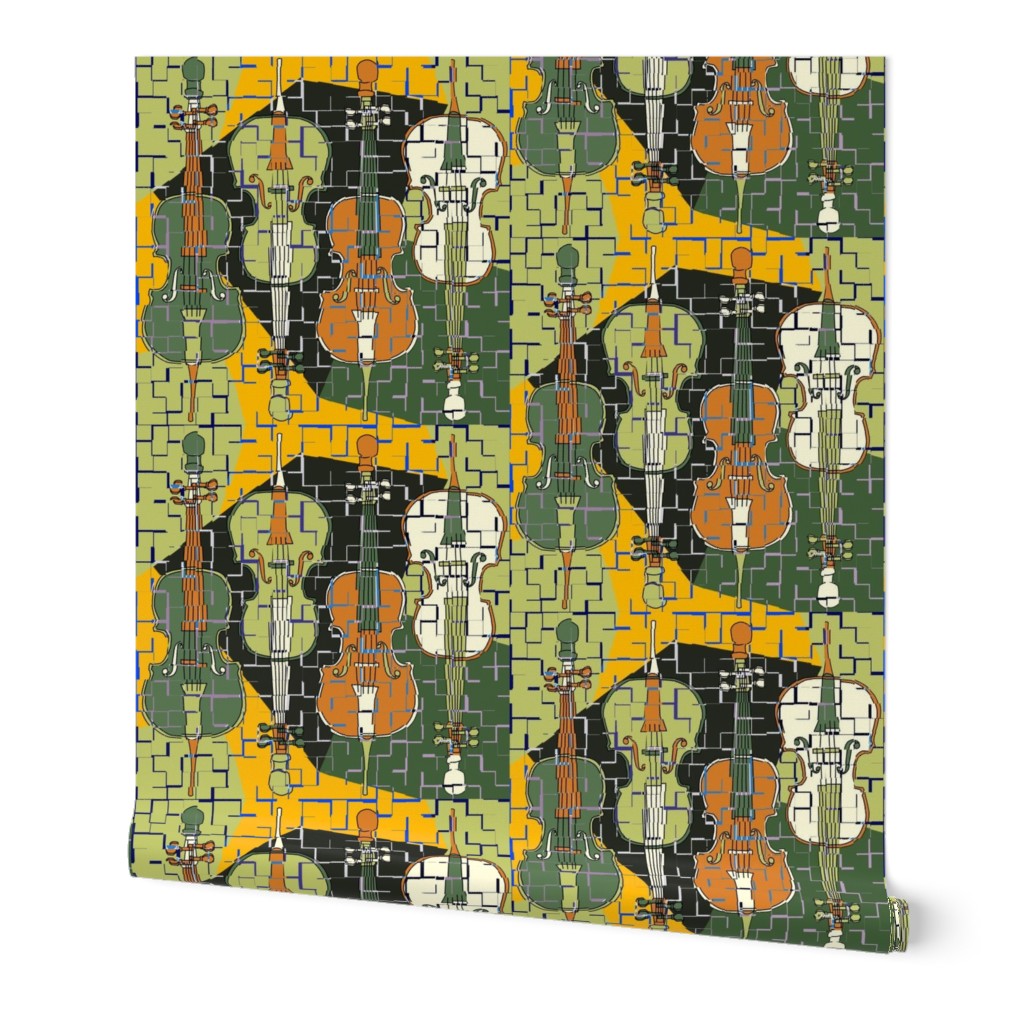 Colorful Cello Tiles Wallpaper
