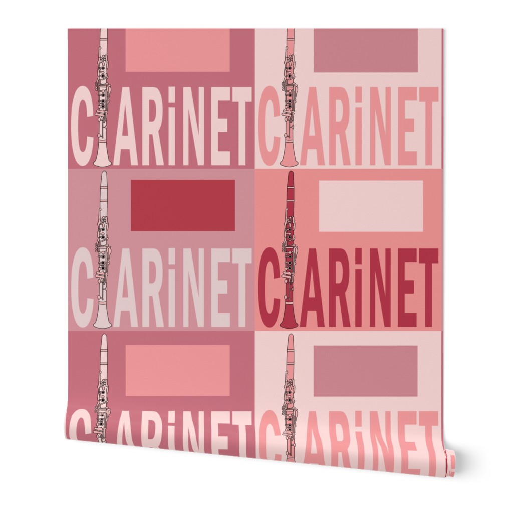 Clarinet Text Reds Wallpaper