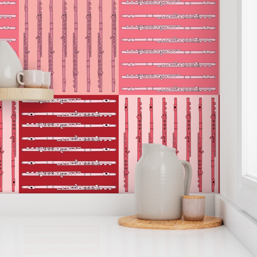 Flute Crosshatch Pinks Wallpaper