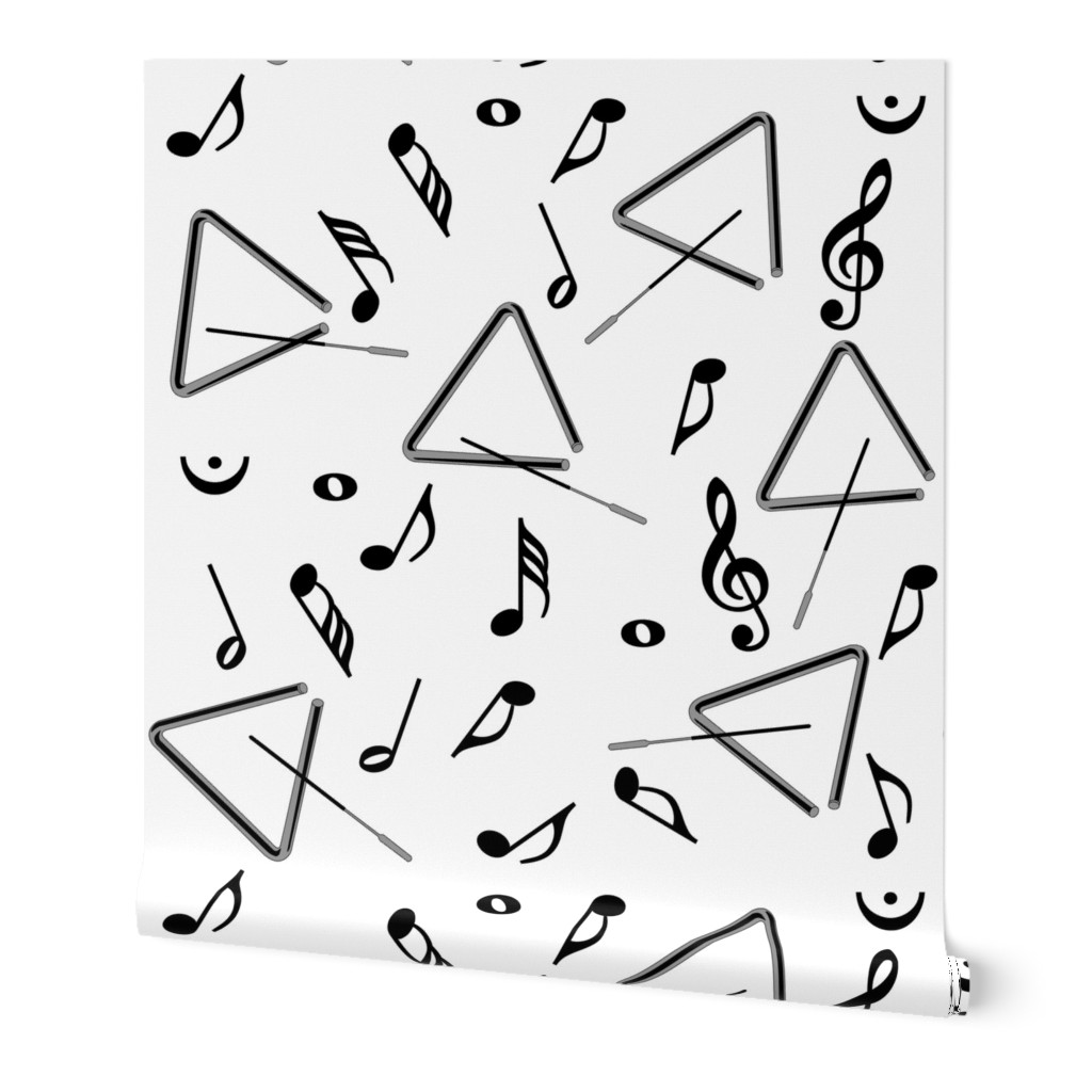 Brown Triangle Music Notes White